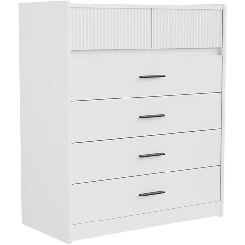 Commode 74 X 90 cm – Meuble De Rangement Avec 6 Tiroirs Spacieux Et Surface Facile à Nettoyer