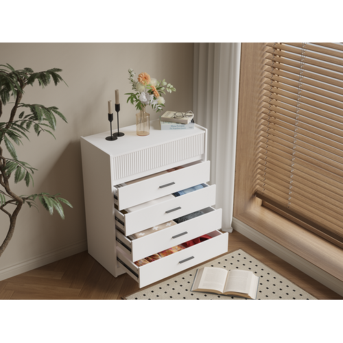 Commode 74 X 90 cm – Meuble De Rangement Avec 6 Tiroirs Spacieux Et Surface Facile à Nettoyer