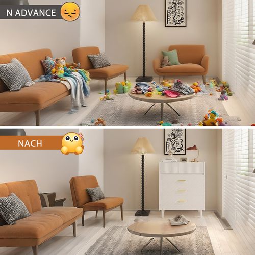 Commode 74 X 90cm – Meuble De Rangement Moderne Avec 5 Tiroirs Spacieux Et Surface Facile à Nettoyer