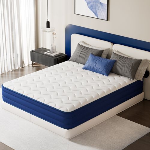 Matelas Ressorts Ensachés,160x200 Cm,22 Cm,7 Zones,dureté Moyenne H3