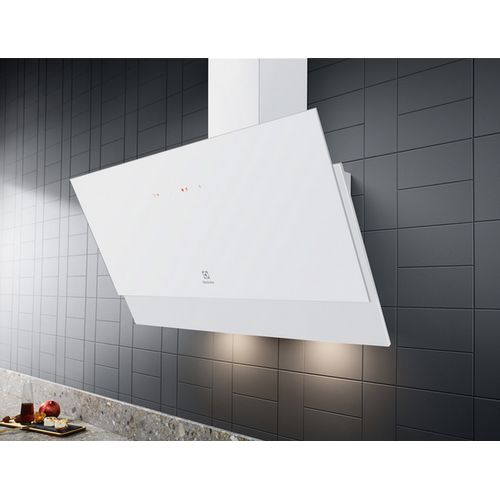 Hotte Décorative Inclinée 90cm 700m3/h Blanc - Lfv619w