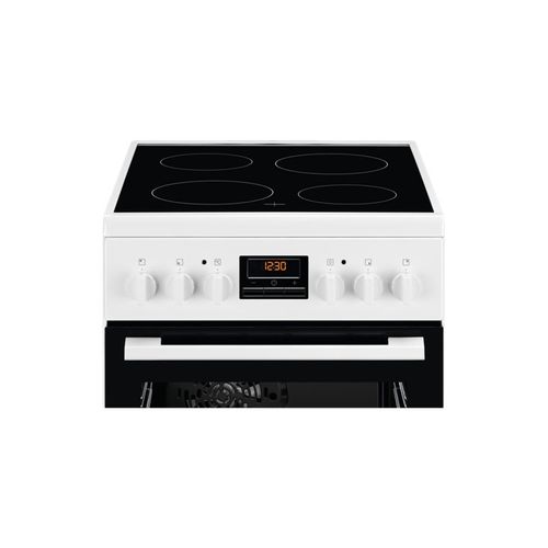 Cuisinière Vitrocéramique 4 Feux 57l  50 cm Chaleur tournante Catalyse Blanc - Lkr524288w