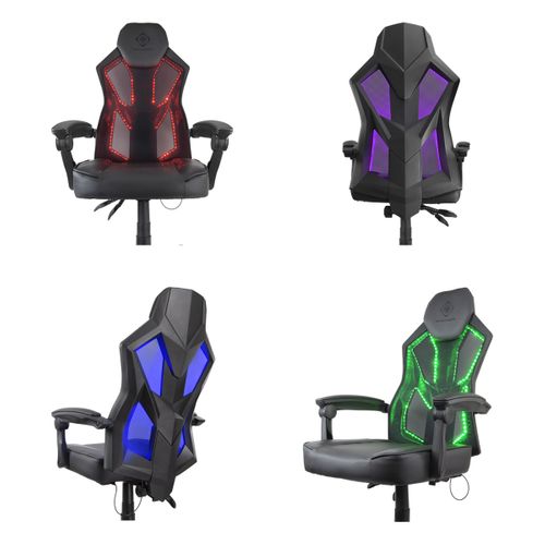 Chaise Gaming LED Noir - Gam-086