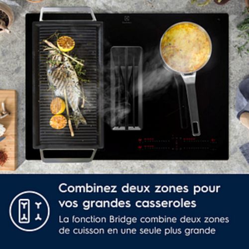 Table induction aspirante ELECTROLUX KCC73443 71 cm