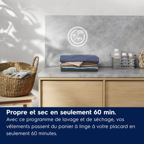 Lave-linge séchant intégrable ELECTROLUX EW8W3816BI