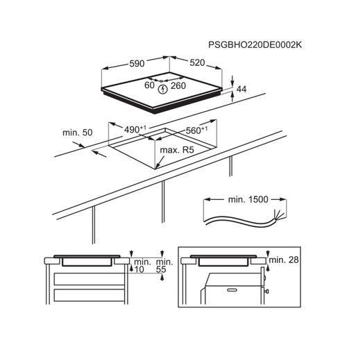 Plaque à Induction 3 foyers Blanc - Lit60342cw/1