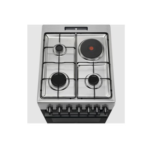 Cuisinière Mixte 3 foyers gaz + 1 électrique Inox - Lkm520011x