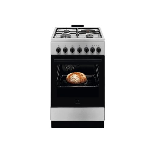 Cuisinière Mixte 3 foyers gaz + 1 électrique Inox - Lkm520011x