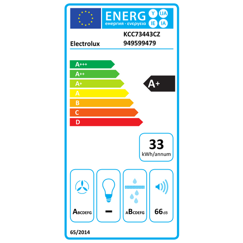 Plaque Aspirante Induction 70 cm 4 foyers - Kcc73443cz