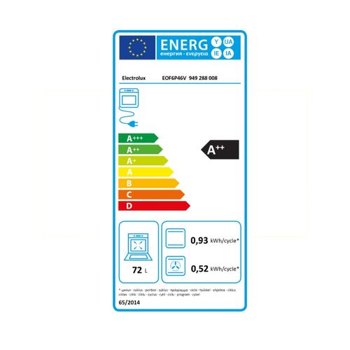 Four Intégrable Multifonction 72l 60cm Pyrolyse Blanc - Eof6p46v1