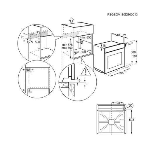 Four Encastrable Pyrolyse 73l - Eoe7p12z