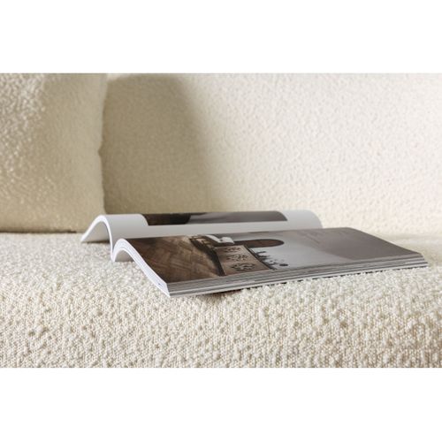 Canapé 3 Places Bouclette "luna" 224cm Blanc