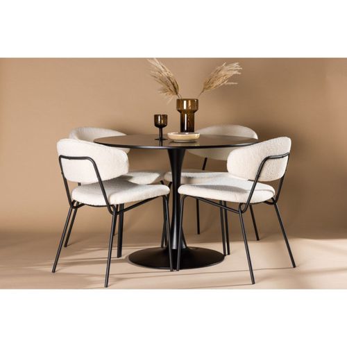 Table à Manger Ronde "glade" 100cm Noir