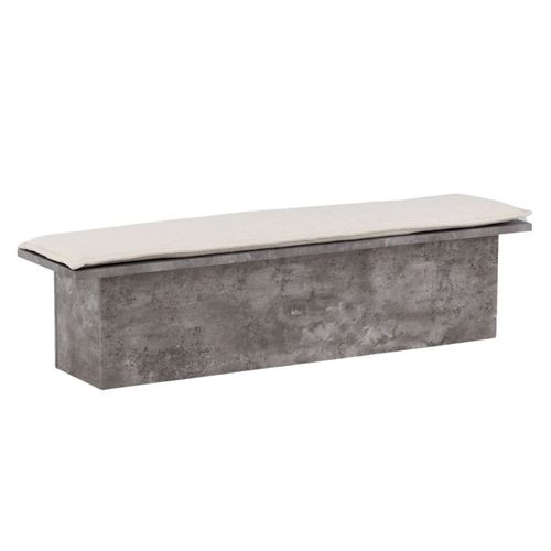 Banc Design et Coussin "kellogg" 160cm Gris
