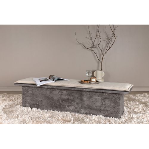 Banc Design et Coussin "kellogg" 160cm Gris