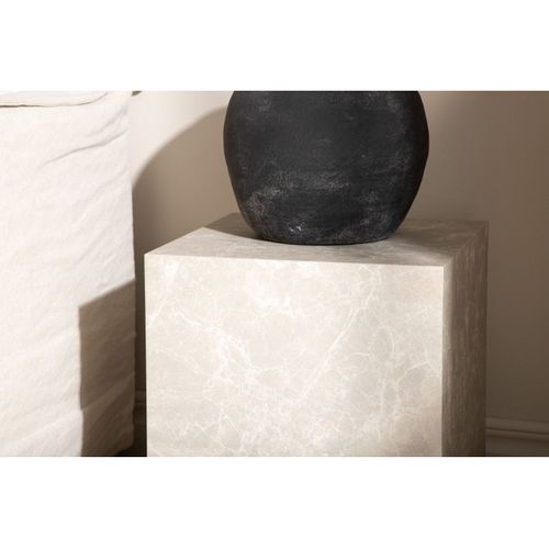 Table D'appoint Imitation Marbre "york" 45cm Beige