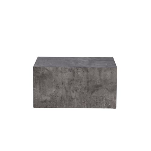Table Basse Imitation Marbre "york" 80cm Gris Foncé