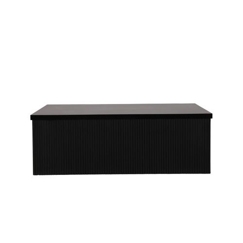 Table Basse Nervurée "lenox" 90cm Noir