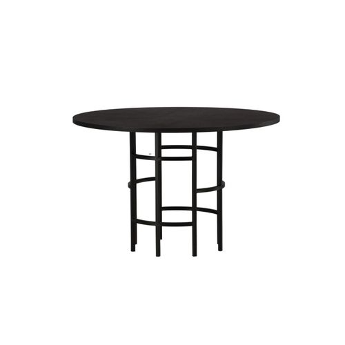 Table à Manger Ronde "copenhagen" 115cm Noir