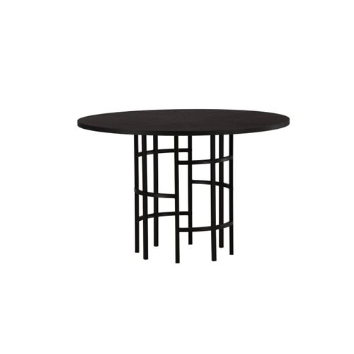 Table à Manger Ronde "copenhagen" 115cm Noir
