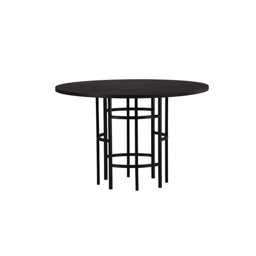 Table à Manger Ronde "copenhagen" 115cm Noir