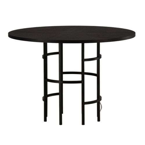 Table à Manger Ronde "copenhagen" 115cm Noir