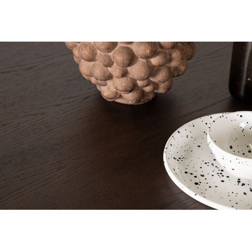 Table à Manger Ronde Design "stone" 120cm Marron