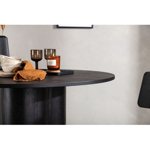 Table à Manger Ronde "olivia" 110cm Noir