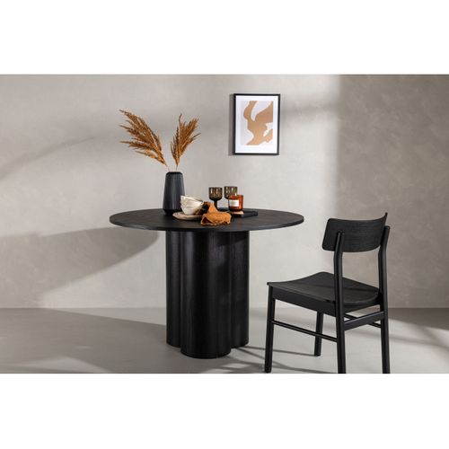 Table à Manger Ronde "olivia" 110cm Noir