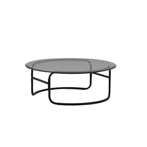 Table Basse Design En Verre "lomma" 110cm Noir