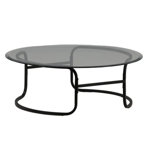 Table Basse Design En Verre "lomma" 110cm Noir