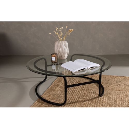 Table Basse Design En Verre "lomma" 110cm Noir