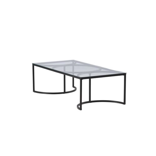 Table Basse Design En Verre "skanor" 140cm Noir