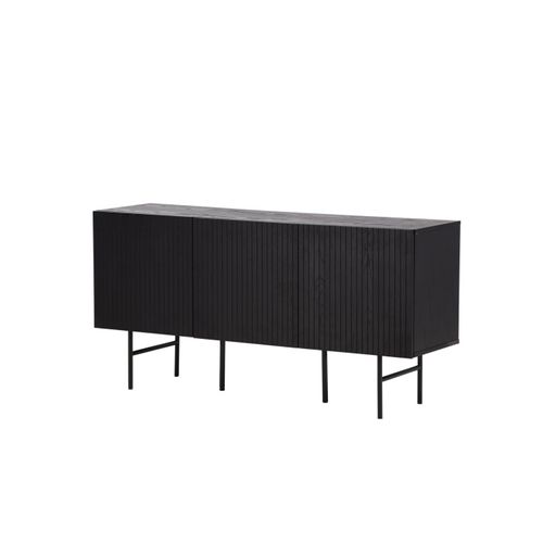 Bahut Design Nervuré "bjorkon" 150cm Noir
