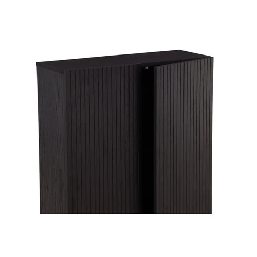 Buffet Design Nervuré "bjorkon" 103cm Noir