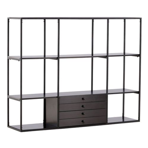 Étagère Design 4 Niveaux "amaraillo" 150cm Noir