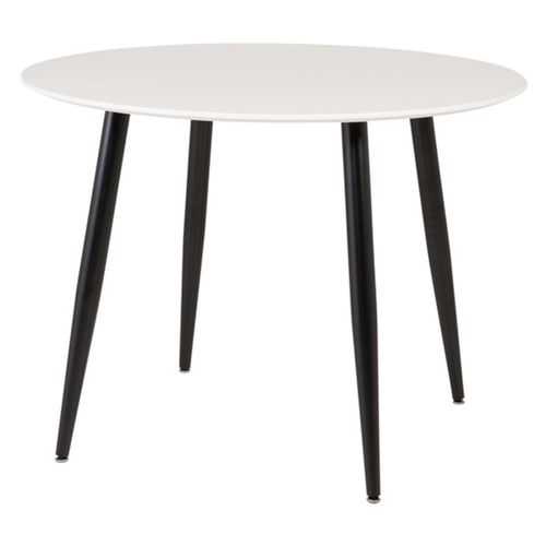 Table à Manger Ronde "plaza" 100cm Blanc et Noir