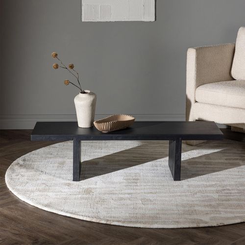 Table Basse En Bois "yakunik" 120cm Noir