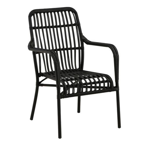 Chaise De Jardin En Rotin "rizal" 90cm Noir
