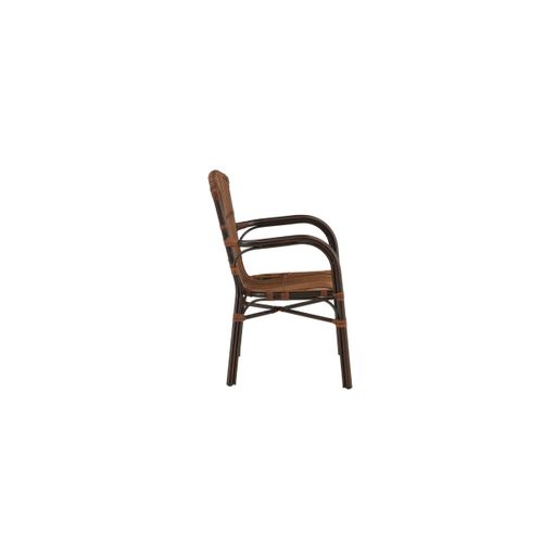 Chaise De Jardin En Rotin "galera" 90cm Marron