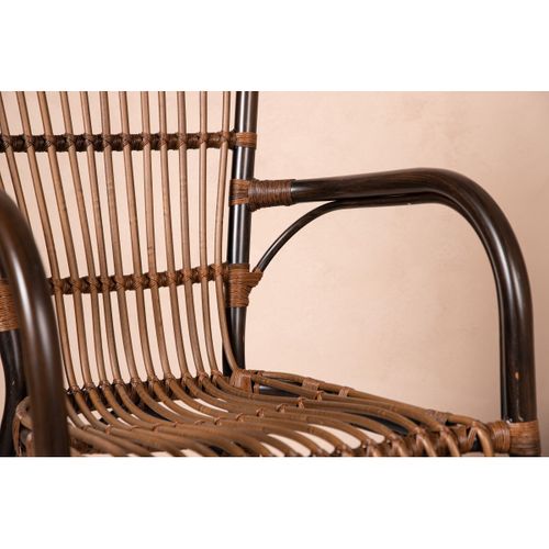 Chaise De Jardin En Rotin "galera" 90cm Marron