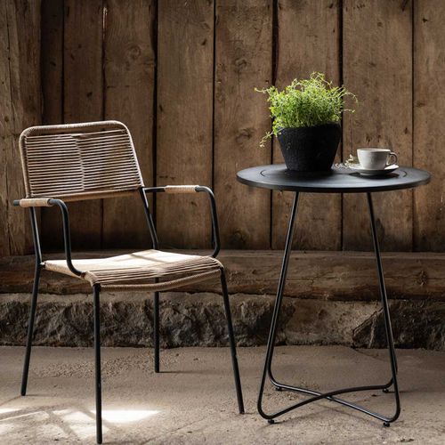 Table De Jardin En Métal "bacong" 74cm Noir