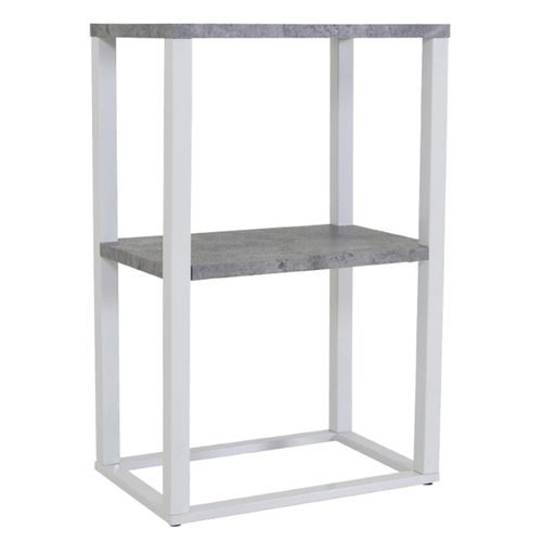 Table De Chevet Double "rise" 70cm Gris et Blanc