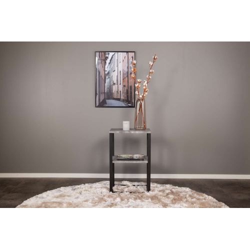 Table De Chevet Double "rise" 70cm Gris et Noir