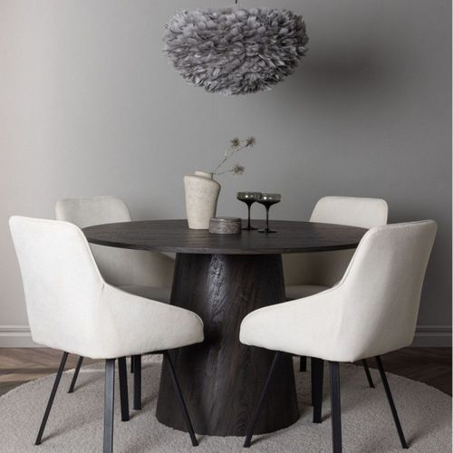 Table à Manger Ronde "lanzo" 120cm Marron