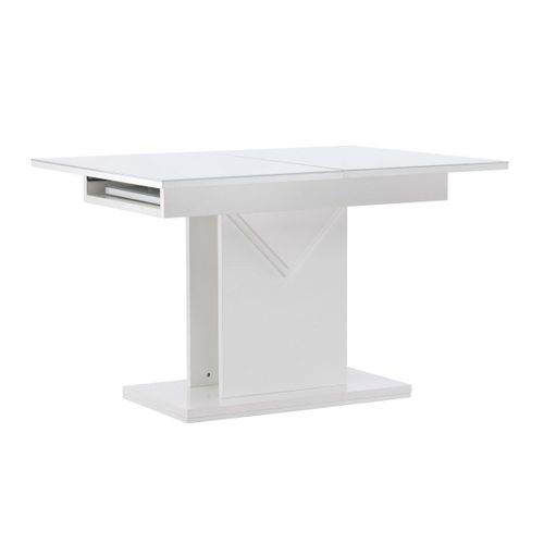 Table à Manger Extensible "pluto" 120-160cm Blanc