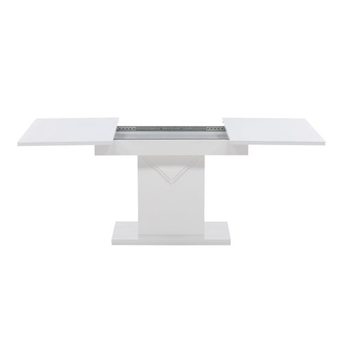 Table à Manger Extensible "pluto" 120-160cm Blanc