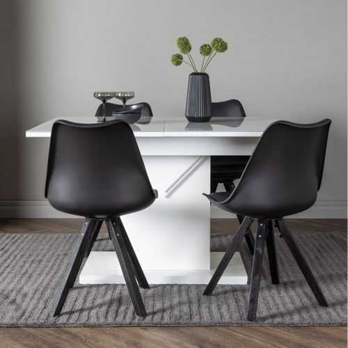 Table à Manger Extensible "pluto" 120-160cm Blanc