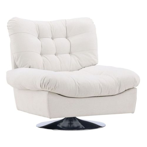 Fauteuil Design "florens" 108cm Blanc Cassé