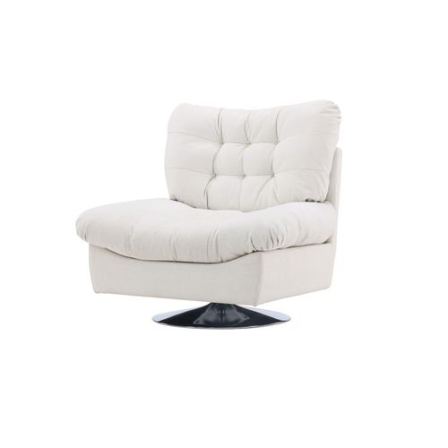 Fauteuil Design "florens" 108cm Blanc Cassé